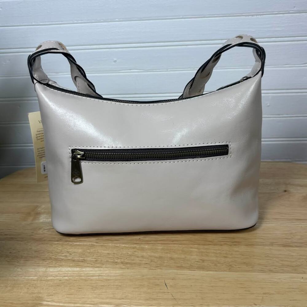 NWT Patricia Nash Cream Leather Shoulder Bag - Picture 2 of 10
